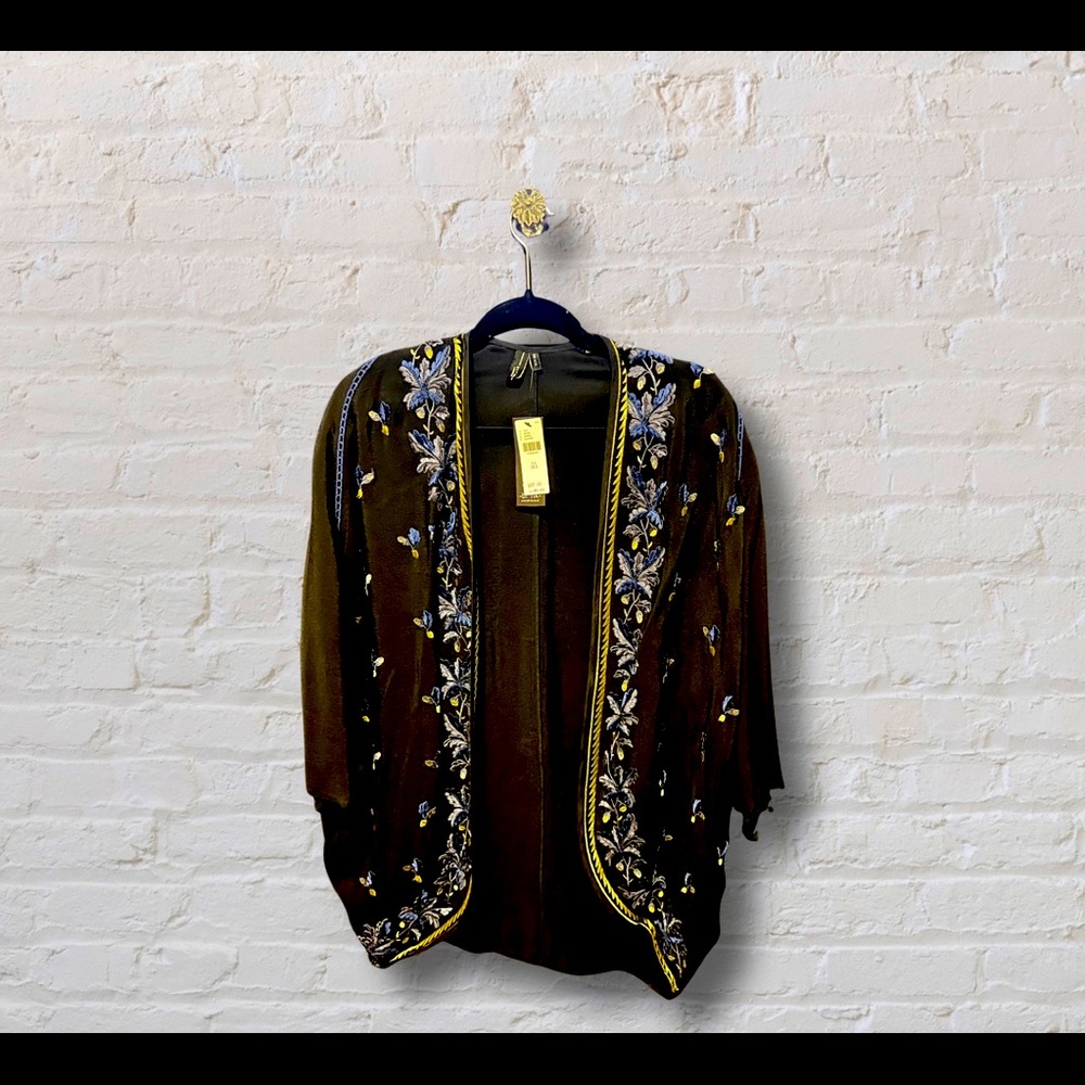 Anthropologie embroidered kimono OS NWT
